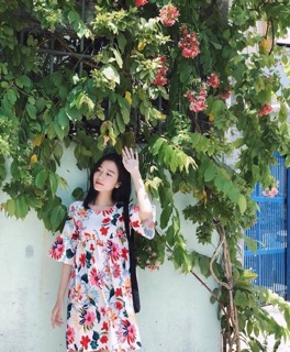 Váy hoa suông