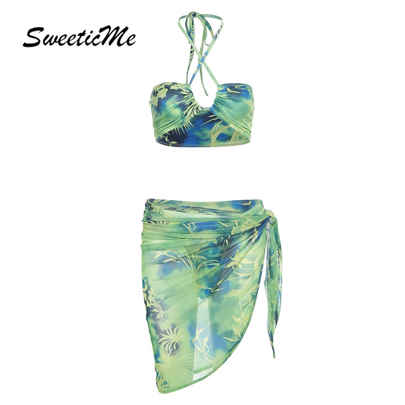 Set Đồ Ngủ Sweeticme 2021 Gồm Áo Không Tay Xuyên Thấu Và Quần Lót Lọt Khe Thời Trang Quyến Rũ Cho Nữ