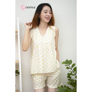 Đồ ngủ Bi Vàng Ráp Eo [Moonsa] [Lụa]
