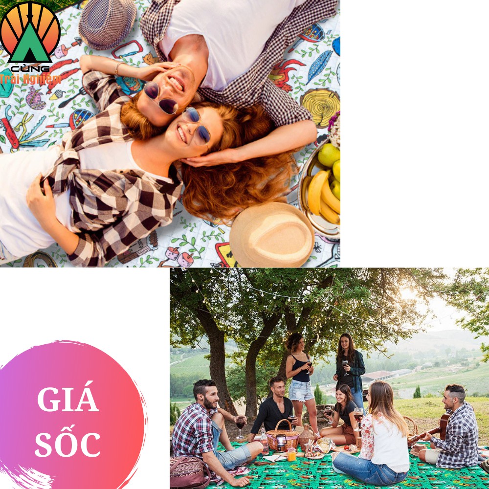 [CHÍNH HÃNG] Thảm Trải Du Lịch Cắm Trại Picnic Dã Ngoại Đi Phượt Gấp Gọn Xách Tay Chống Nước NatureHike NH19D024-Z