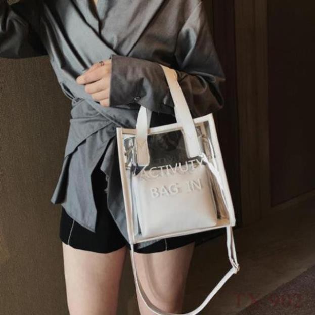 [Hot] Túi xách nữ trong suốt đựng mĩphẩm hàn quốc đeo chéo du lịch,túi xách công sở cao cấp | BigBuy360 - bigbuy360.vn