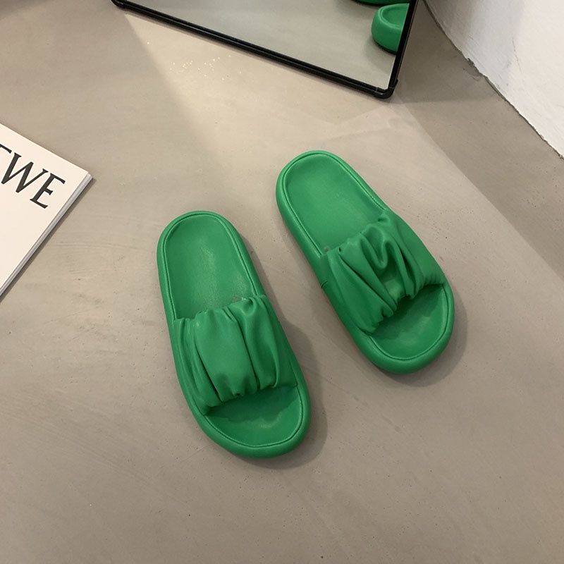 Dép IELGY quai ngang xếp nếp đế dày thời trang dành cho nữ