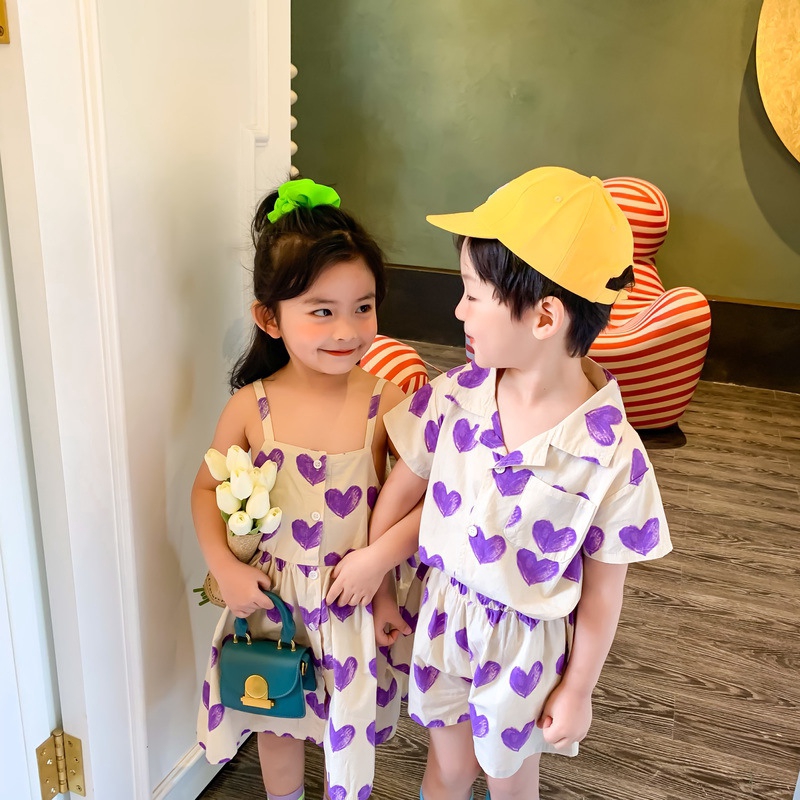 Set Áo Thun Tay Ngắn &amp; Quần Short Cho Bé Trai