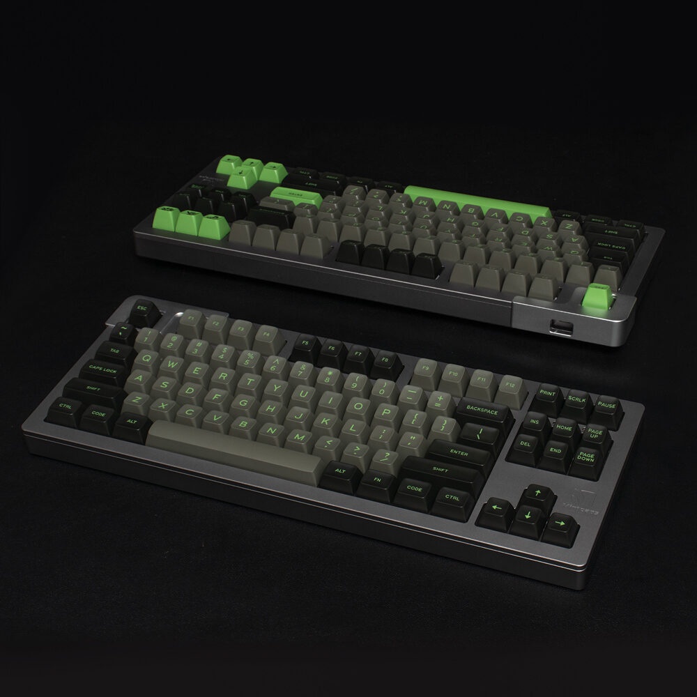 Bộ Keycap SA CSP Black Green 172 Nút Chất Liệu ABS Double Shot Cân được nhiều layout