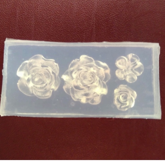 DIY - Khuôn đúc trang sức resin, làm charm trang trí nail - Hoa nhiều kiểu/ Khuôn chữ nhật