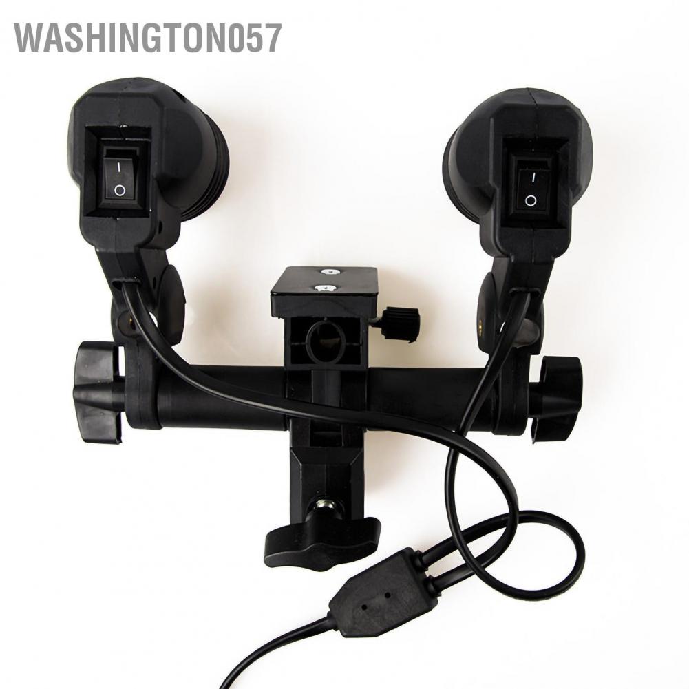 Có thể bán buôn Studio chụp ảnh hai đầu E27 Ổ cắm Giá đỡ bóng đèn Flash Giá đỡ ô dù 110V - 220V Washington057 Hàng giao ngay