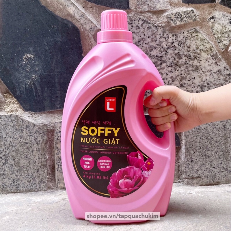 Nước giặt SOFFY Hàn Quốc chai 4KG - hương hoa TULIP