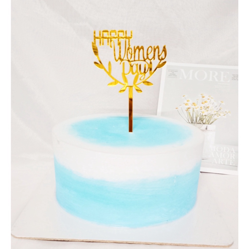 phụ kiện bánh kem [FREESHIP❤️] Combo 10 thẻ mica Women's day