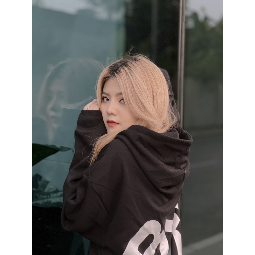 Áo Khoác HOODIE nam nữ Nỉ Bông màu Đen BLACK MIACK Jacket HM1