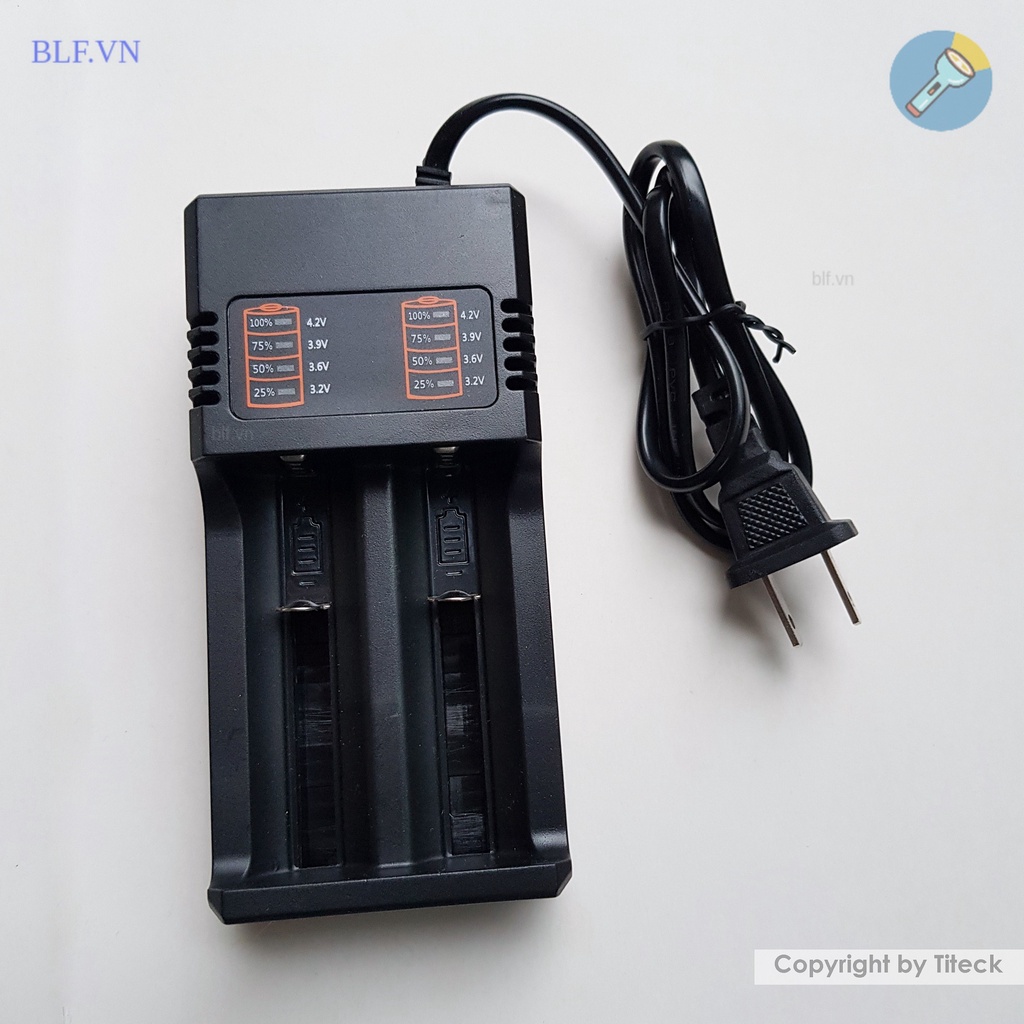 Sạc đôi đa năng 4.2v-2A có led thông báo MS-282AX 21700 18650 26650