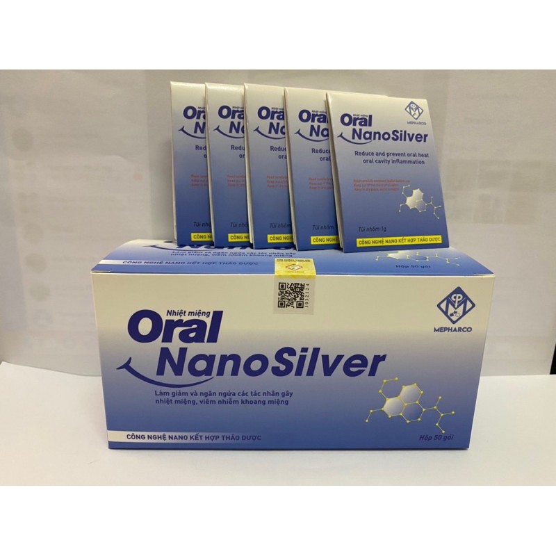 Oral NanoSilver bôi nhiệt miệng cực kỳ hiệu quả (hộp 50 gói)