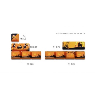 Set keycap nút phím cơ modifier PBT in hình 10 nút doraemon, tom jerry
