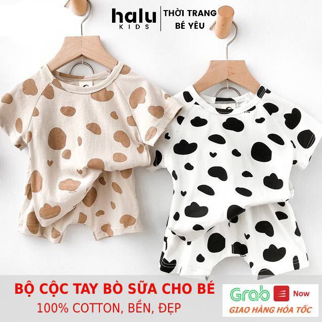 Bộ bò sữa cộc tay hàng Minky Mom Hot Trend 2021 cho bé - BBS02.Halukids.vn