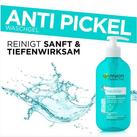 Sữa rửa mặt Đức GARNIER HAUTKLAR dành cho da nhờn và mụn, làm sạch sâu hiệu quả - VyVy Store