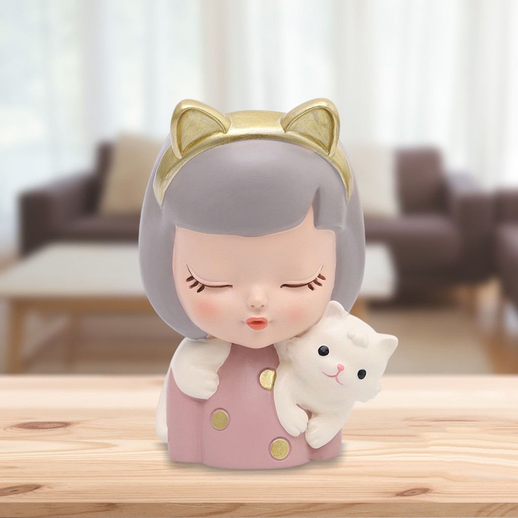 Chậu Cây Nhỏ Hình Cô Gái Dễ Thương