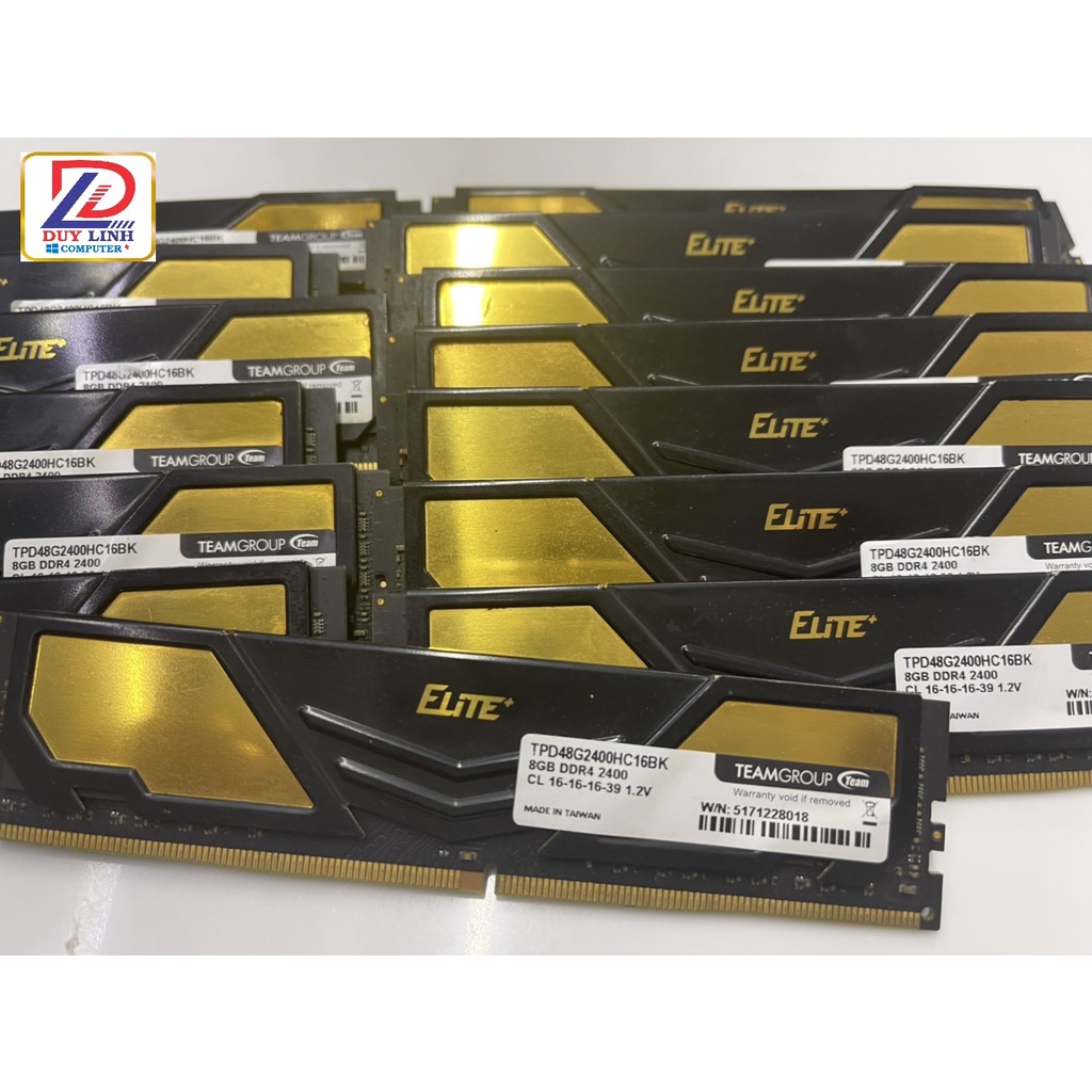 [Mã 253ELSALE hoàn 7% đơn 300K] Ram DDR4 8G/2400 Team tản thép đẹp còn bảo hành hãng đến 02/2023