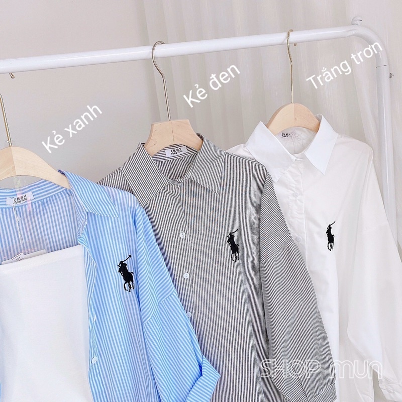 áo sơmi thêu hình polo