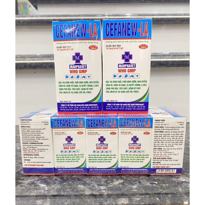 1 lọ CEFANEW-LA dùng cho trâu bò lợn gà