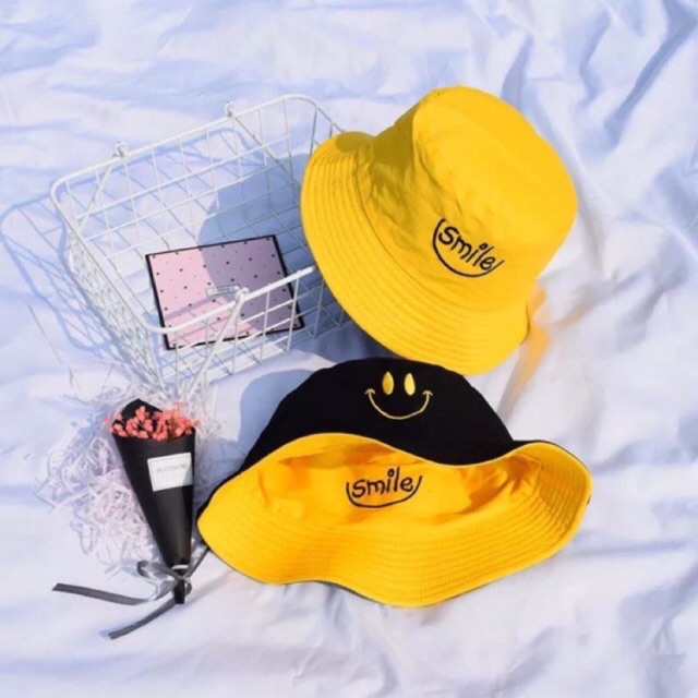 Mũ Bucket 2 Mặt Smile