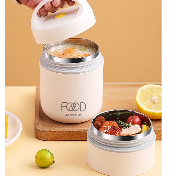 Hộp đựng cơm inox 304 cao cấp FOOD 3 lớp giữ nhiệt, cặp lồng / cà mên đựng cơm 1 tầng, 2 tầng, 3 tầng