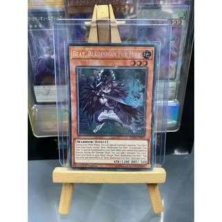 [ Dưa Hấu Yugioh ] Lá bài thẻ bài Beat Bladesman Fur Hire - Secret Rare - Tặng bọc bài nhựa bảo quản