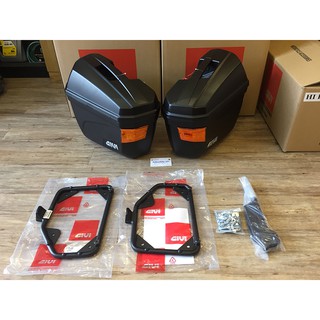 Thùng Hông Givi E22N-S Có Đèn Và Baga Givi Sidebag Holder SBL Gắn Thùng