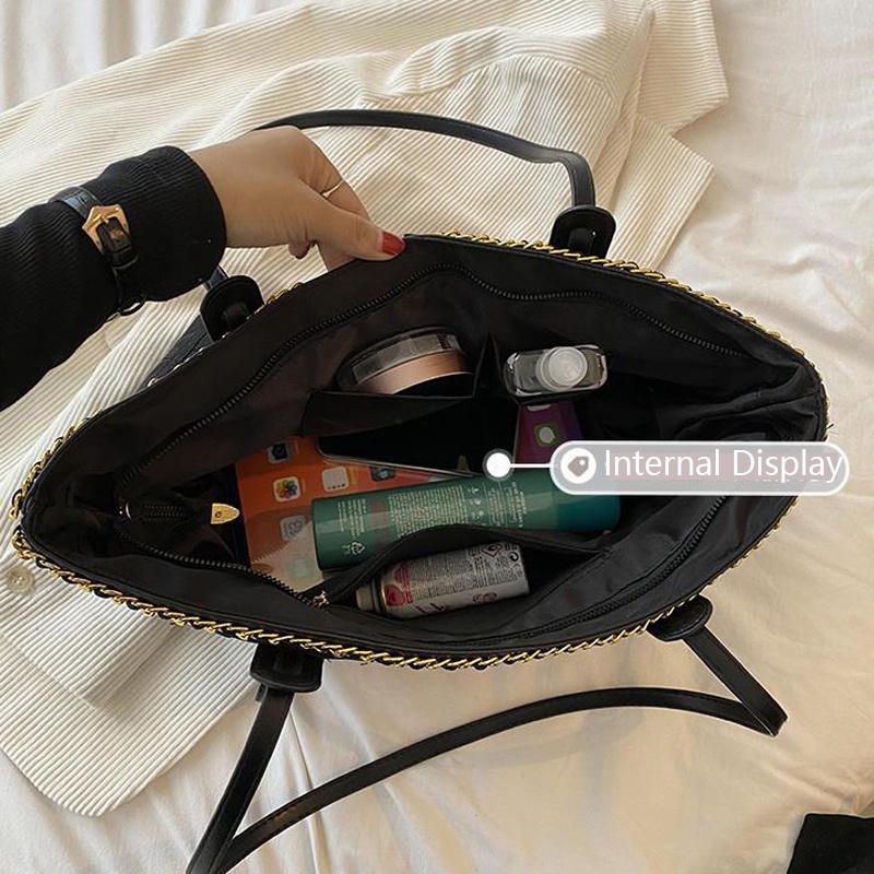 Túi tote Đeo Vai Màu Trơn Thời Trang Cho Nữ