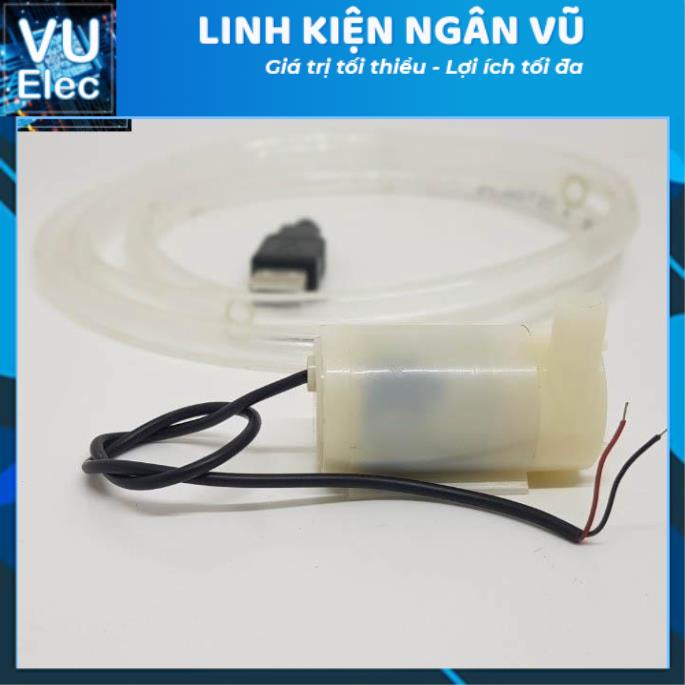 Combo Máy Bơm chìm Bể Cá Mini USB-F01 kèm 1 mét tio trắng