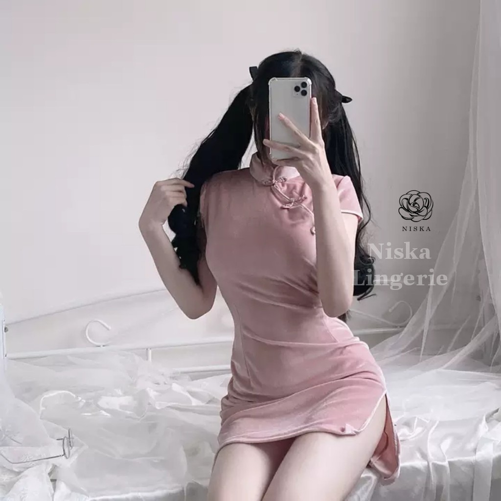 Sườn xám Trung Hoa (2 phiên bản màu) - Mã D223