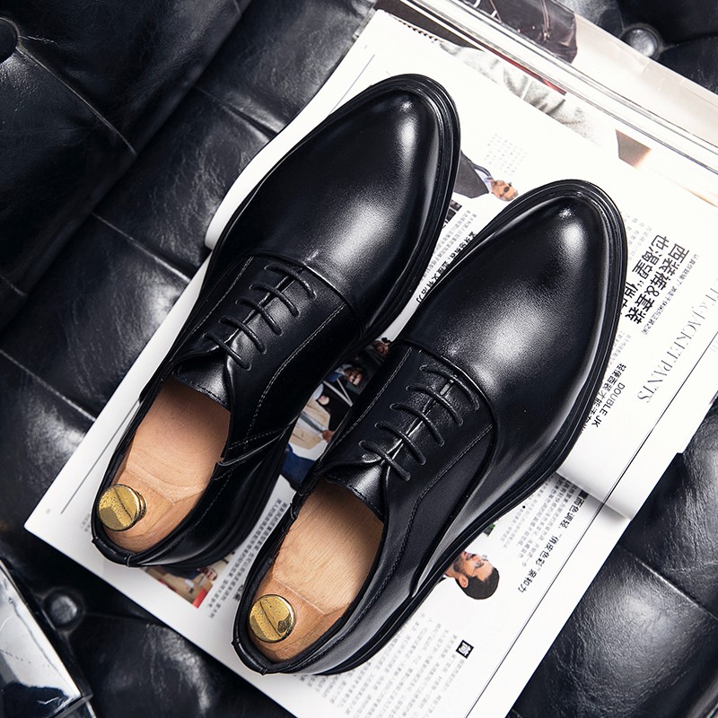 Giày Tây Chất Liệu Bằng Da oxford Màu Đen / Nâu Cổ Điển Đế Dày size Lớn 38-46 Cho Nam