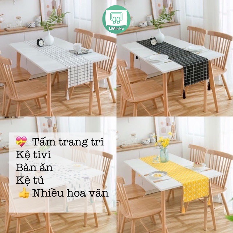 [Mã LIFE20KALL giảm 10% đơn 50K] Tấm trải kệ tivi CHỮ NHẬT, kệ đàn piano phong cách Bắc Âu