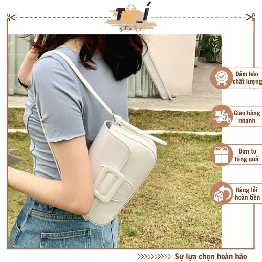 Túi da đeo chéo cao cấp nhiều màu đáng yêu, ngọt ngào sang chảnh