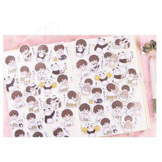 Bộ 45 Sticker Panda Dễ Thương E64