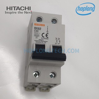 BK-63 2P 40A Cầu dao tự động Aptomat HITACHI loại 2 pha 40A dòng cắt 6kA