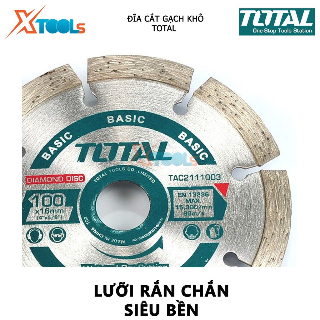 Đĩa cắt gạch khô Total | đĩa cắt mini đủ size, chiều rộng lưỡi 7.5mm