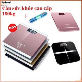 Cân sức khỏe- Cân điện tử sức khỏe Cao Cấp, Trọng lượng tối đa 180kg, giao màu (mẫu) ngẫu nhiên - Sotimall