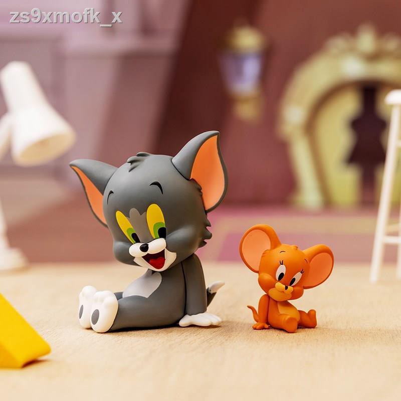 ❆✌◐Mèo và chuột MINISO Tom Jerry I love cheese mù hộp trang trí món quà đồ chơi làm bằng tay dễ thương