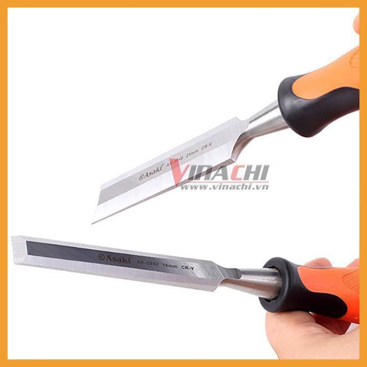 Đục Tay Cao Cấp Asaki - Hỗ Trợ Đục, Đẽo Trên Bề Mặt Gỗ Các Loại