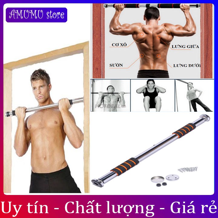 Xà Đơn Gắn Tường Inox tại nhà size 60-80cm