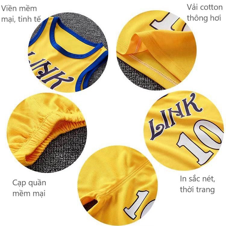 Bộ Thun Ba Lỗ Bé Trai, Áo Ba Lỗ Cho Bé Trai Chất Cotton Thông Hơi, Bóng Rổ Năng Động - Timikid Store