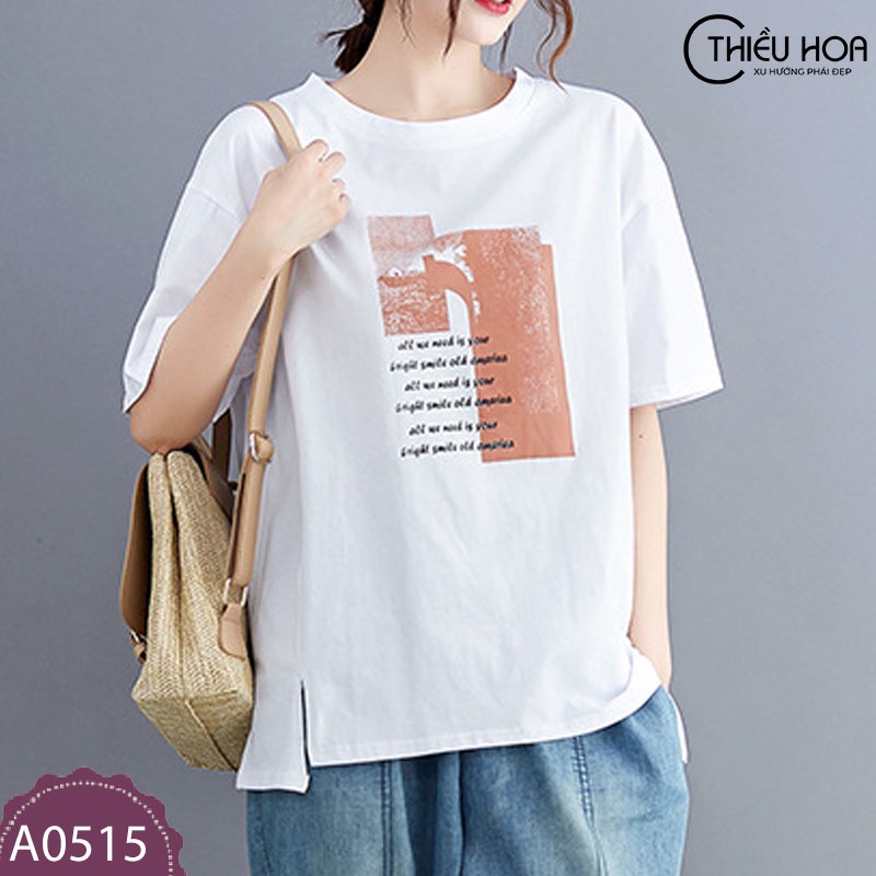 Áo thun nữ thời trang trung niên Thiều Hoa A0515