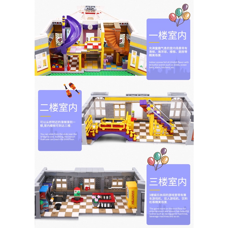 Đồ chơi giáo dục Lắp Ráp mô hình UrGe 10181 Movie Creative City Street View Joker Park