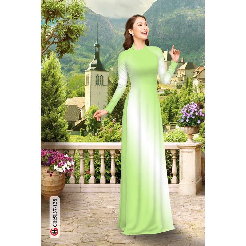 Vải áo dài màu ombre
