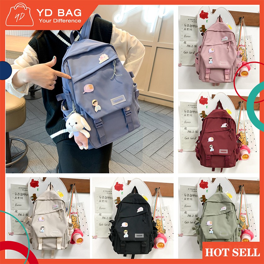 Korean backpack student back bag pack bag sekolah schoolbag Travel Backpack