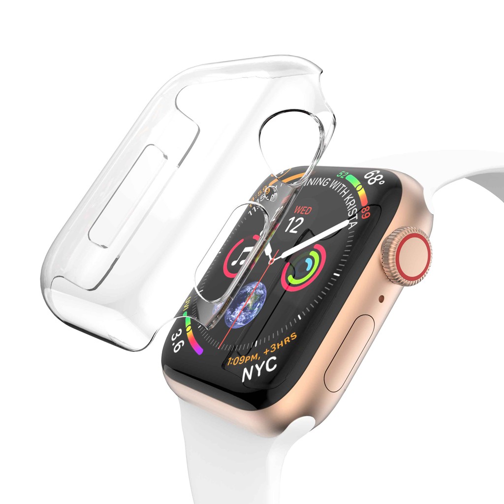 Ốp mặt trong suốt bảo vệ cho đồng hồ thông minh Apple Watch Series 1/2/3/4/5 6 SE (38/42mm)