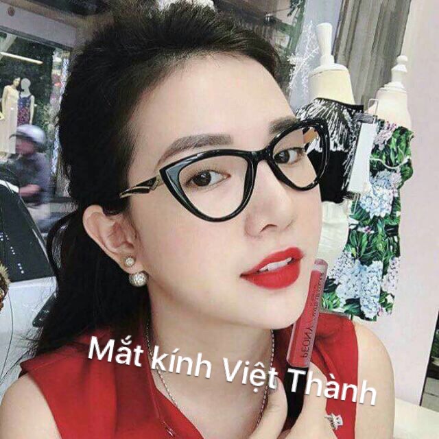 mắt Kính mắt mèo đá kính giả cận viễn loạn tặng hộp kính xinh 905