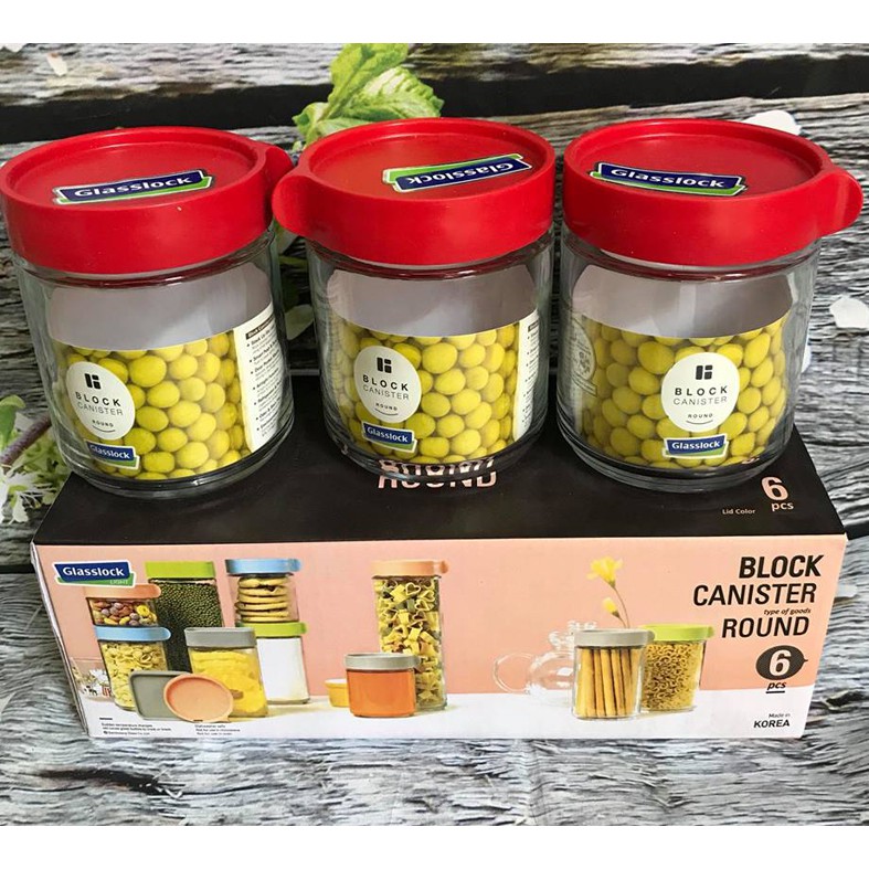 Bộ 3 hũ đựng thủy tinh GLASSLOCK 400ml IG784