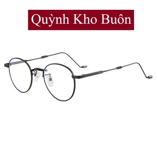 Gọng kính cận nam nữ Cao Cấp TOM 21 ,  mắt kính tròn gọng kính kim loại màu sắc thời trang 2056