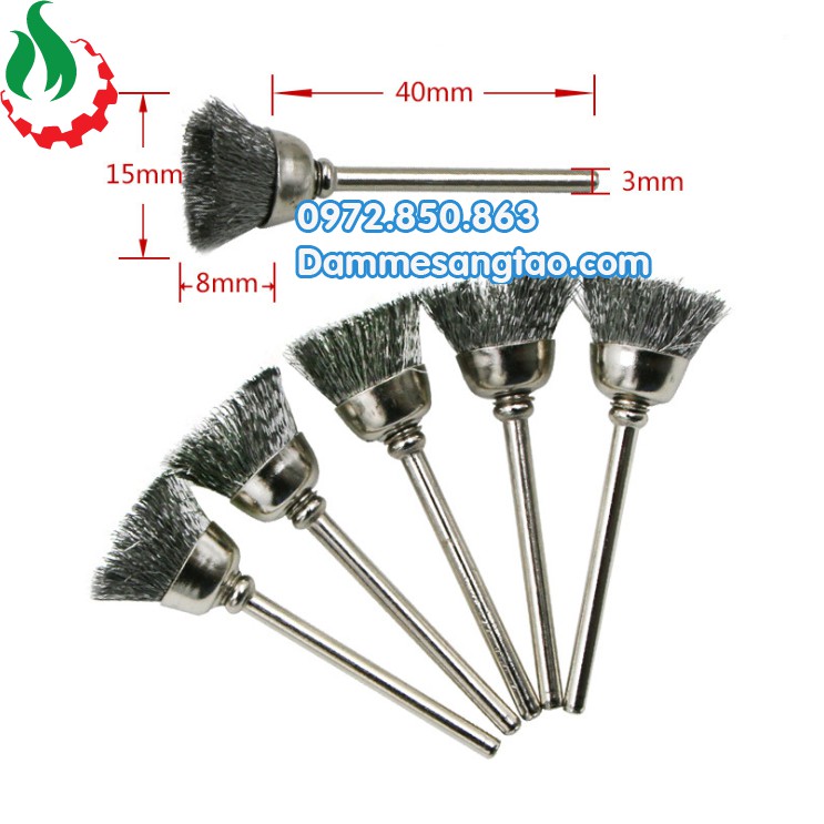 DMST Chổi đánh rỉ sét trục 3mm - (5k/1 chổi)