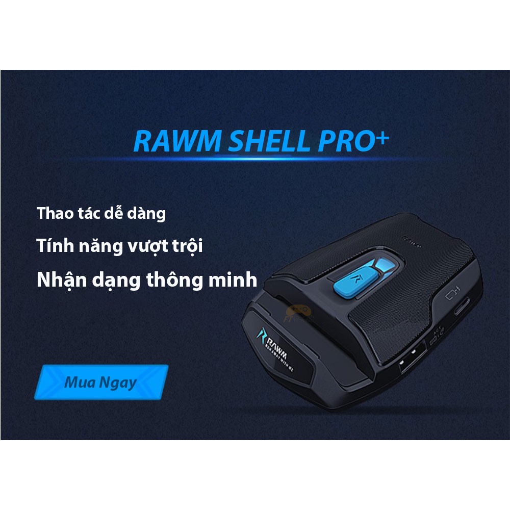 Rawm shell pro plus IOS -  Hỗ trợ kết nối cắm dây và bluetooth nhận dạng thông minh dành cho ios cao đã jailbreak